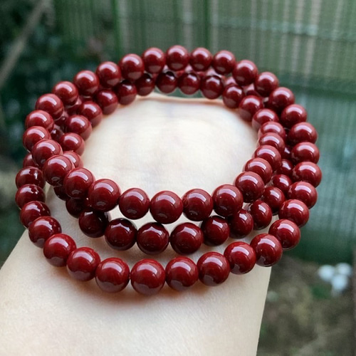 朱砂 辰砂 シナバー ブレスレット ネックレス ネックレス・ペンダント