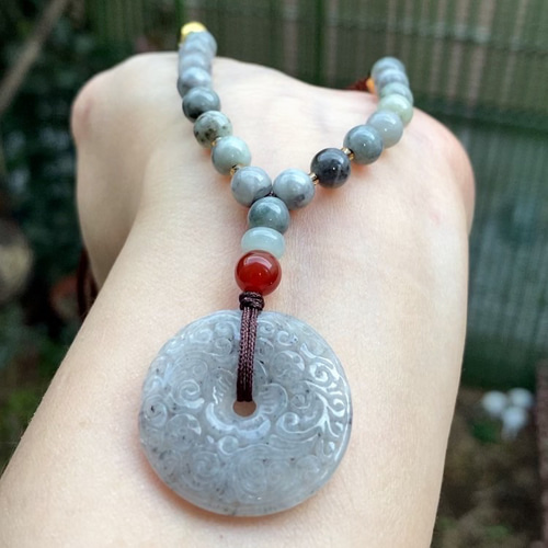 翡翠 天然石 翡翠ネックレス 翡翠ペンダント ネックレス ペンダント