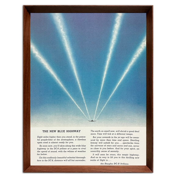 ダグラス DC8 1960年代 アメリカ ヴィンテージ 雑誌 広告 額付 ポスター 3枚目の画像