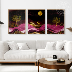 現代月光閃耀紫山和 Kaneki 室內海報 3 件套 / 5286 第1張的照片