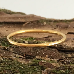 M様オーダーメイド◇K24 Pure Gold Ring◇純金の指輪/リング3（1ｍｍ幅）１６号 4枚目の画像