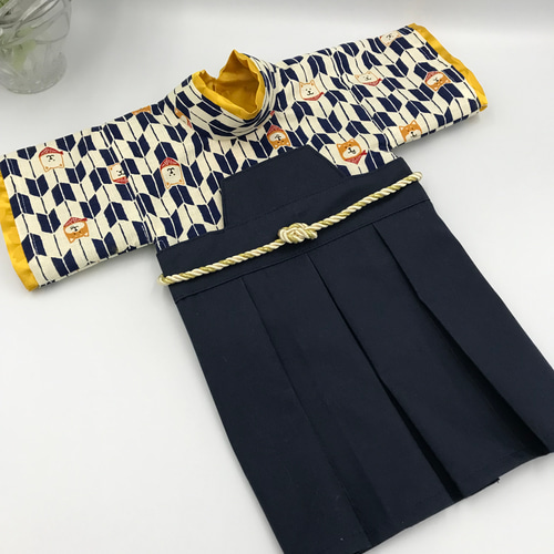犬服 袴 矢絣柄 （男の子用•女の子用） ペット服・アクセサリー 犬服 
