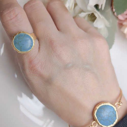 ☆新春福袋☆「ターコイズ」3点セット☆世界でひとつの天然石セット  