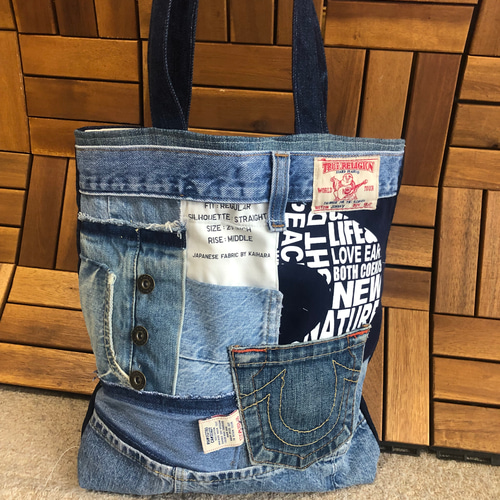 【正規通販】 デニムリメイク・つぎはぎバッグ ショルダーバッグ 6shop 通販 Shoulder Bag