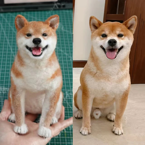 オーダーメイドペット】羊毛フェルト、うちの子 犬ぬいぐるみ