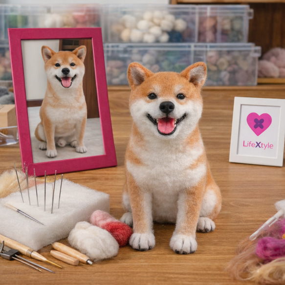 柴犬 愛犬の思い出を残す 羊毛フェルト｜犬 オーダーメイド 羊毛