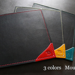 本革マウスパッド (3 colors)  NiLco≒de 1枚目の画像