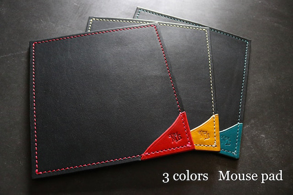 本革マウスパッド (3 colors)  NiLco≒de 1枚目の画像
