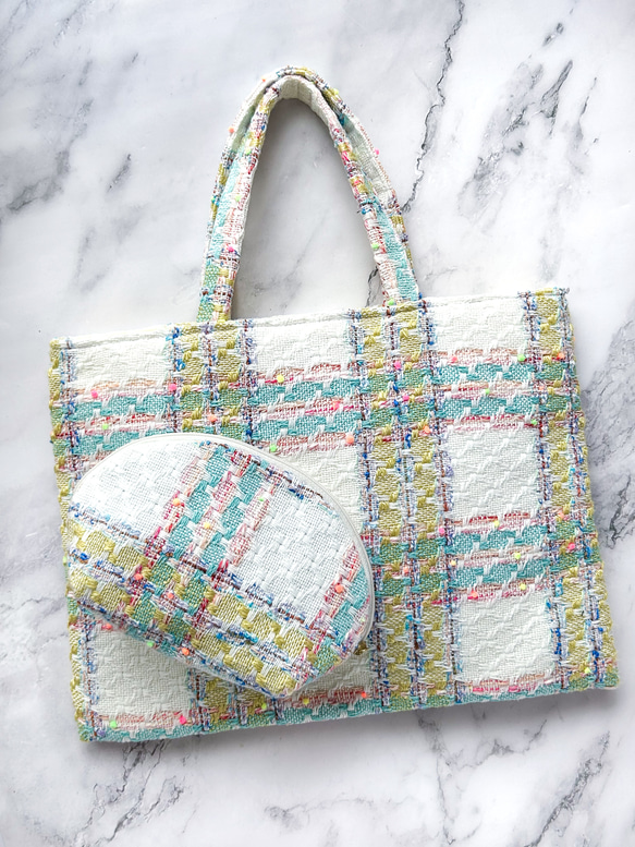 数量限定1点 夏の福袋】A4サイズフラットトートバッグとポーチセット  