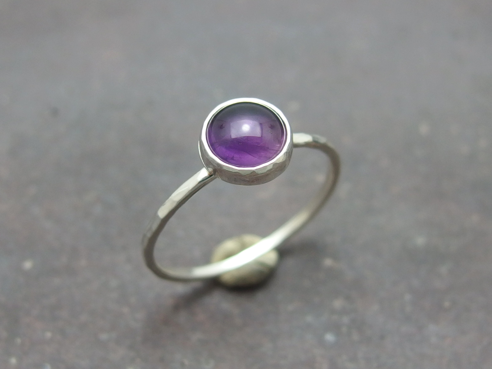 アメジストリング　【silver】　6㎜　カボション