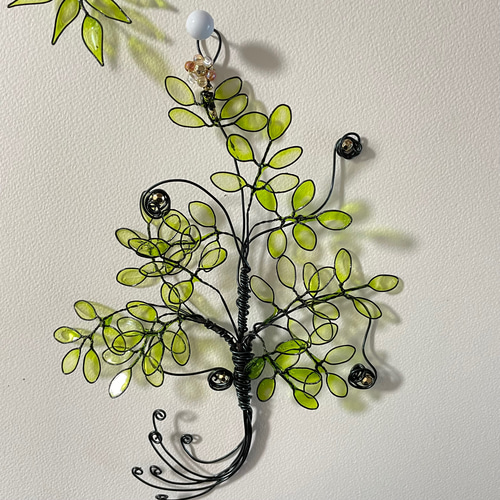 ☆森の中の不思議な木☆ワイヤーアート ウォールデコ ディップアート