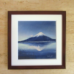 富士山【Creema限定　パステル画・原画・額付き】 2枚目の画像