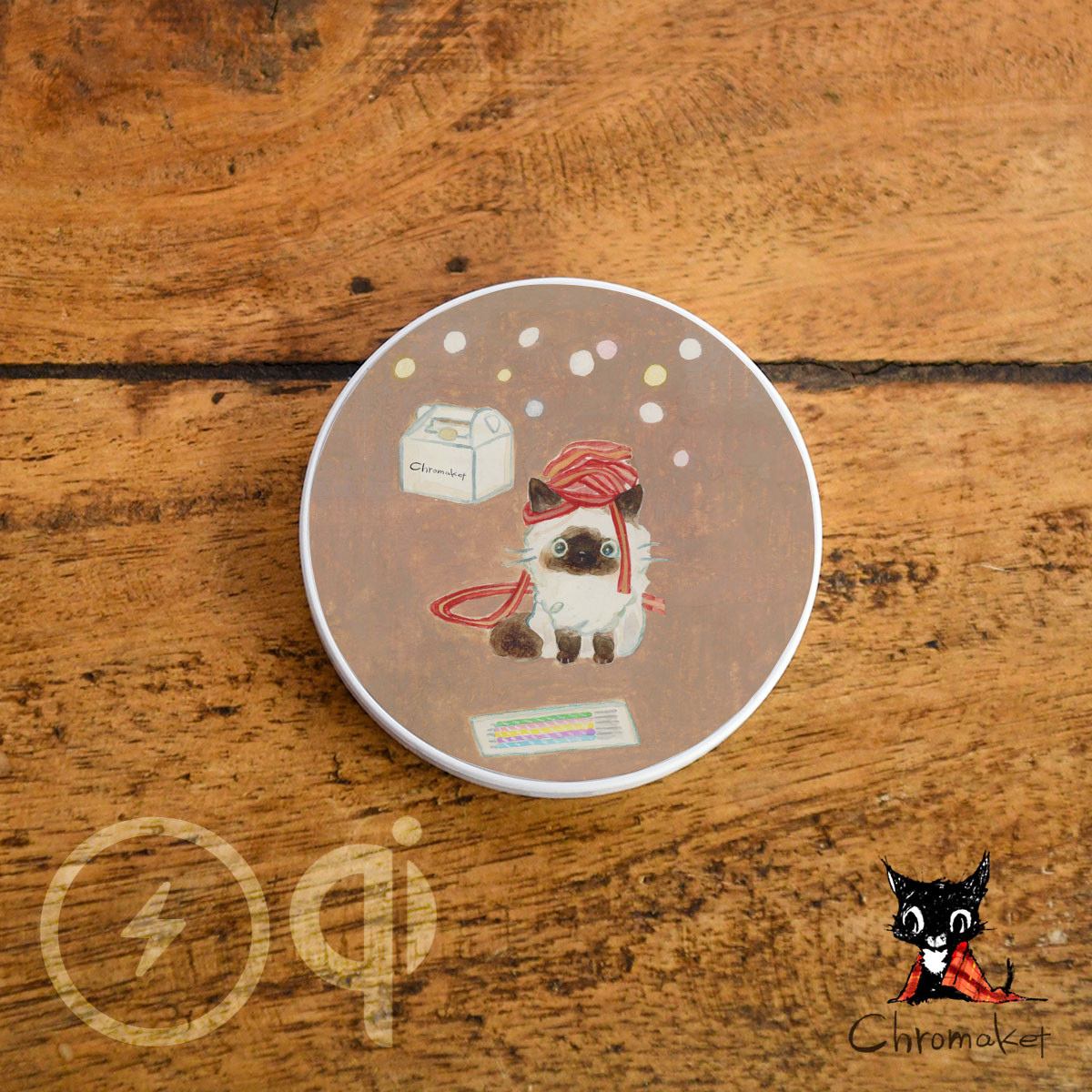 MagSafe 充電器 iPhone15 iPhone14 マグセーフ ワイヤレス 充電 qi 猫 ねこ＊名入れ