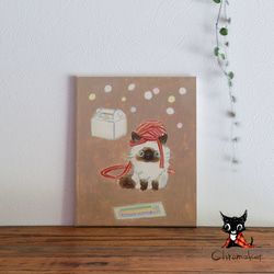 アートパネル ファブリック パネル ボード インテリア 絵画 北欧＊猫 ねこ 1枚目の画像