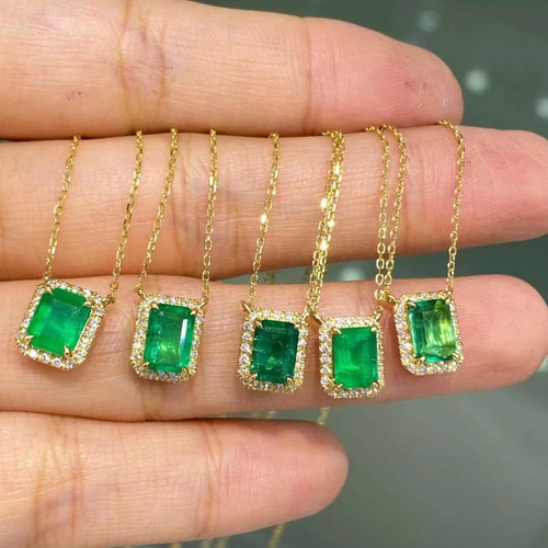 天然ダイヤモンド付きエメラルドネックレスk18 ネックレス 天然ダイヤモンド付きエメラルドネックレスk18 ネックレス
