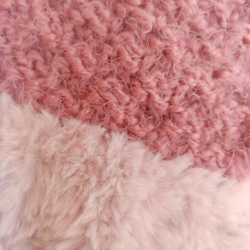 再販 手編みのミニマフラー(くすみピンク) マフラー はなりん 通販