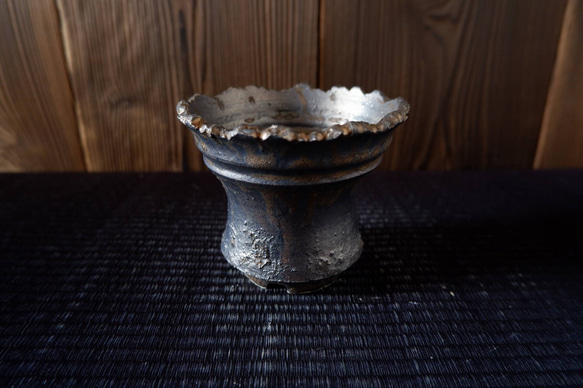 3.5号燻し金彩鉢4 塊根植物 多肉植物 コーデックス 盆栽 植木鉢 作家鉢