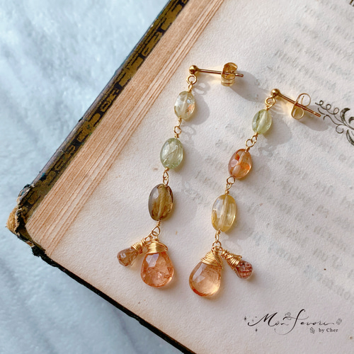 14kgfインペリアルトパーズ・ジルコンピアス/イヤリング 【公式通販】