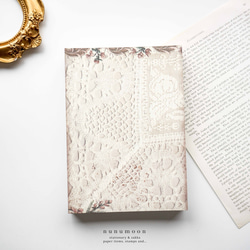 コラージュ素材　デザインペーパーブック　100枚　lace flower　[AS011] 2枚目の画像