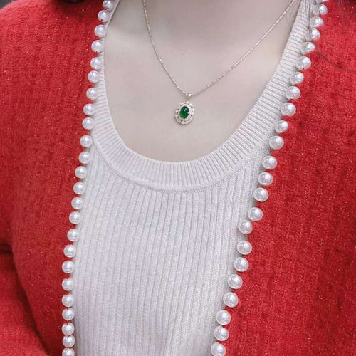 天然ダイヤモンド付きエメラルドペンダントトップk18 ペンダント 天然ダイヤモンド付きエメラルドペンダントトップk18 ペンダント
