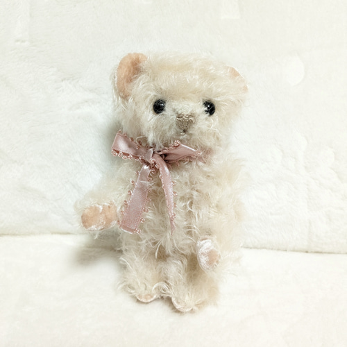 くまこのベア　チーベア　ペパーミントの長めのモヘア くまこのベアチーベアペパーミントの長めのモヘア