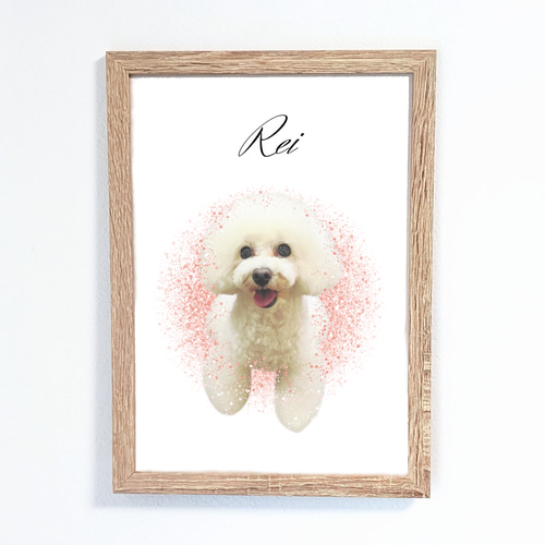 ペット似顔絵ポスター 水彩画風 【お急ぎ可】 イラスト ひろの 通販