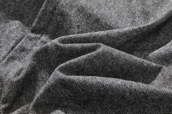 適合四季穿著的長袖連身裙，羊毛混紡，炭灰色 231222-3 第11張的照片