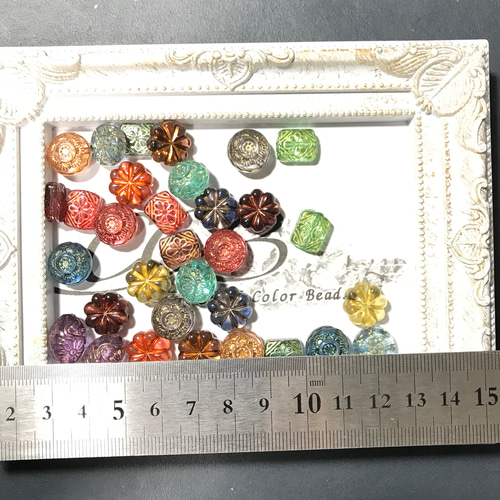 Creema限定 手染めビーズ古典装飾シリーズ 【アソート】アンティーク調 