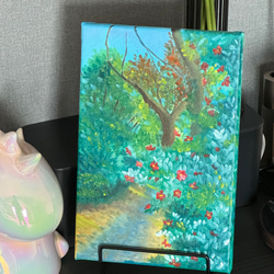 「幻の花園」　手描き　油絵　風景画　原画 4枚目の画像