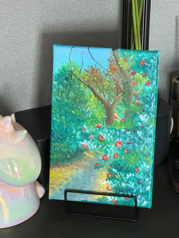 「幻の花園」　手描き　油絵　風景画　原画 4枚目の画像
