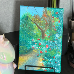 「幻の花園」　手描き　油絵　風景画　原画 3枚目の画像