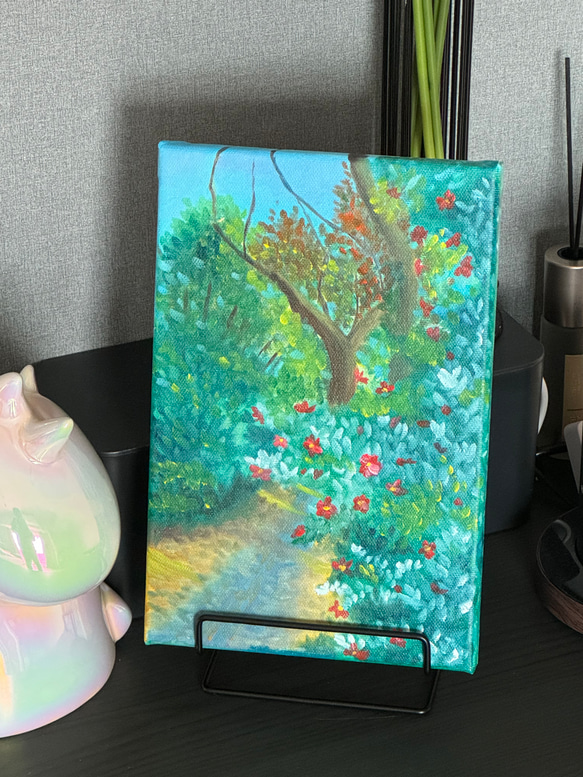 「幻の花園」　手描き　油絵　風景画　原画 3枚目の画像