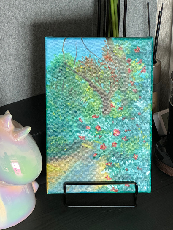 「幻の花園」　手描き　油絵　風景画　原画 5枚目の画像