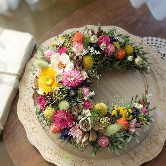 春色新作2024＊春のリース - natural pop - リース Hana.Cadadia 通販  