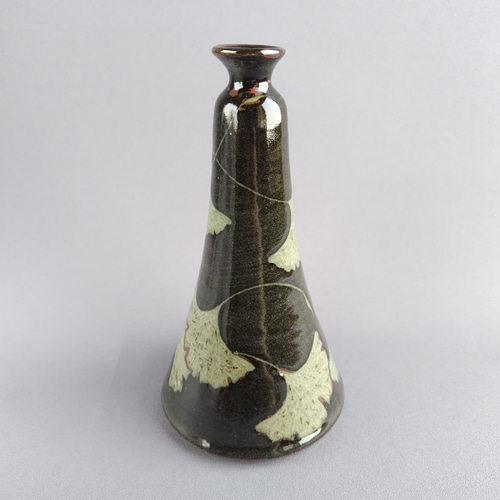 花入れ 掻き落とし 黒化粧 【商品番号：00447】 一輪挿し・花瓶