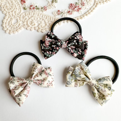 新作】リボンのヘアゴム リバティ 花柄 ベビー キッズ ヘア