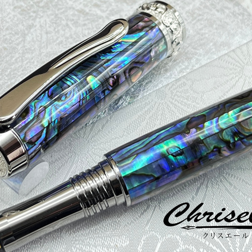 自然のアワビ貝、螺鈿ペン！ ペン・筆記用具 chriselle 通販