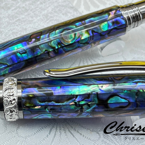 アワビ貝　ボールペン　ピンク アワビ貝 ボールペン ピンク