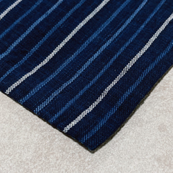 巾着ポーチ みいと織 [松阪もめん] 綿100% 天然藍染  color : ストライプ3種類【サンプル価格】 3枚目の画像