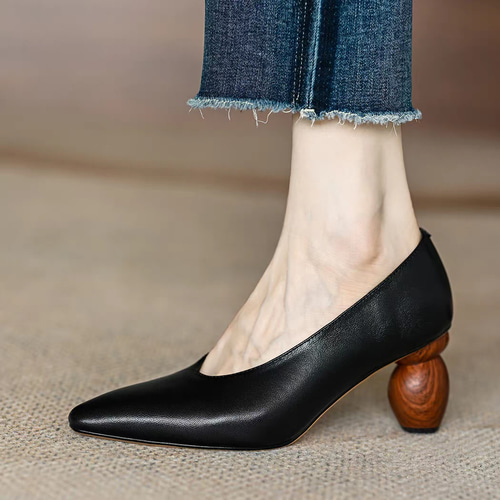 パンプス レディース ローヒール 靴 シューズ らくちん 仕事用