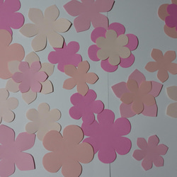いろいろ花（切りっぱなし／大小ミックス）　２４枚　〈春の壁面〉　画用紙　壁面飾り　保育園・幼稚園・学校・図書館その他 11枚目の画像