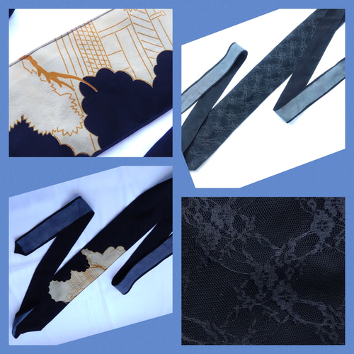 ３Ｌ～４Lサイズ　黒留袖からの着物リメイクドレスです　着丈１２４cm Easy! Transform a black kimono into a cool and convenient