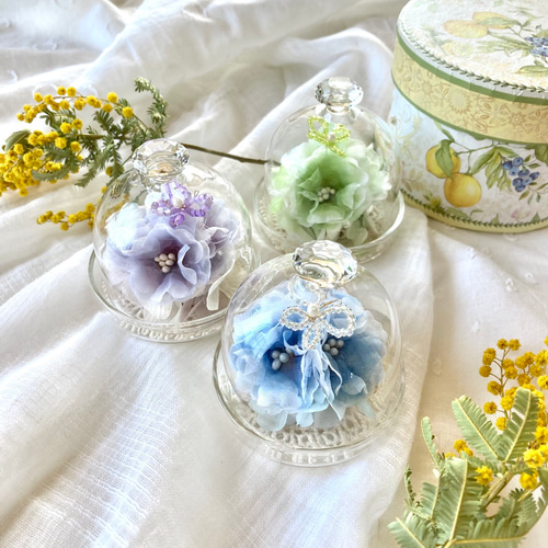 Daum ドーム　グリーンの花　 パートドべール ガラス クリスタル Daum ドーム グリーンの花 パートドべール ガラス クリスタル