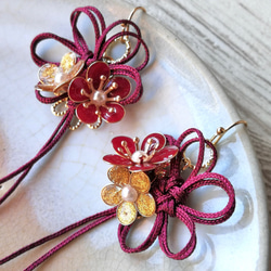 Plum blossom （梅華）pierced earring 第1張的照片