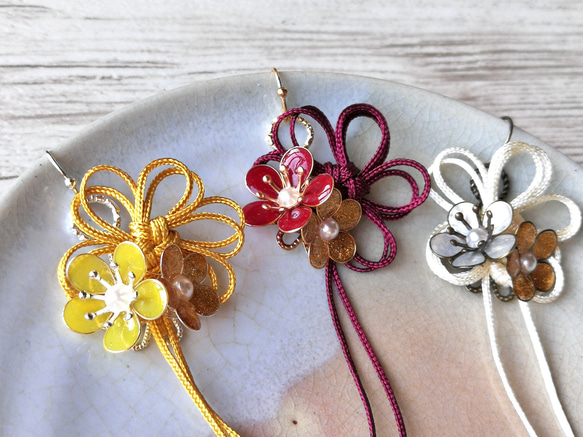 Plum blossom （梅華）pierced earring 第8張的照片