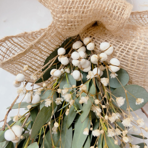 ドライフラワー　スワッグ　ユーカリ　ナンキンハゼ　リース  ナチュラル ドライフラワー スワッグ ユーカリ ナンキンハゼ リース ナチュラル