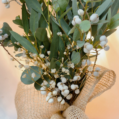 受注販売］ユーカリ・ナンキンハゼ・かすみ草のナチュラル