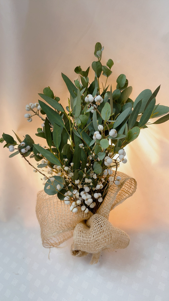 受注販売］ユーカリ・ナンキンハゼ・かすみ草のナチュラル