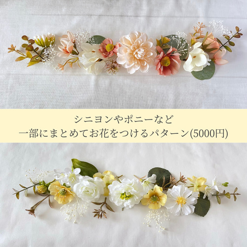 受注再販】オレンジ ガーベラ と チューリップ の クラッチ