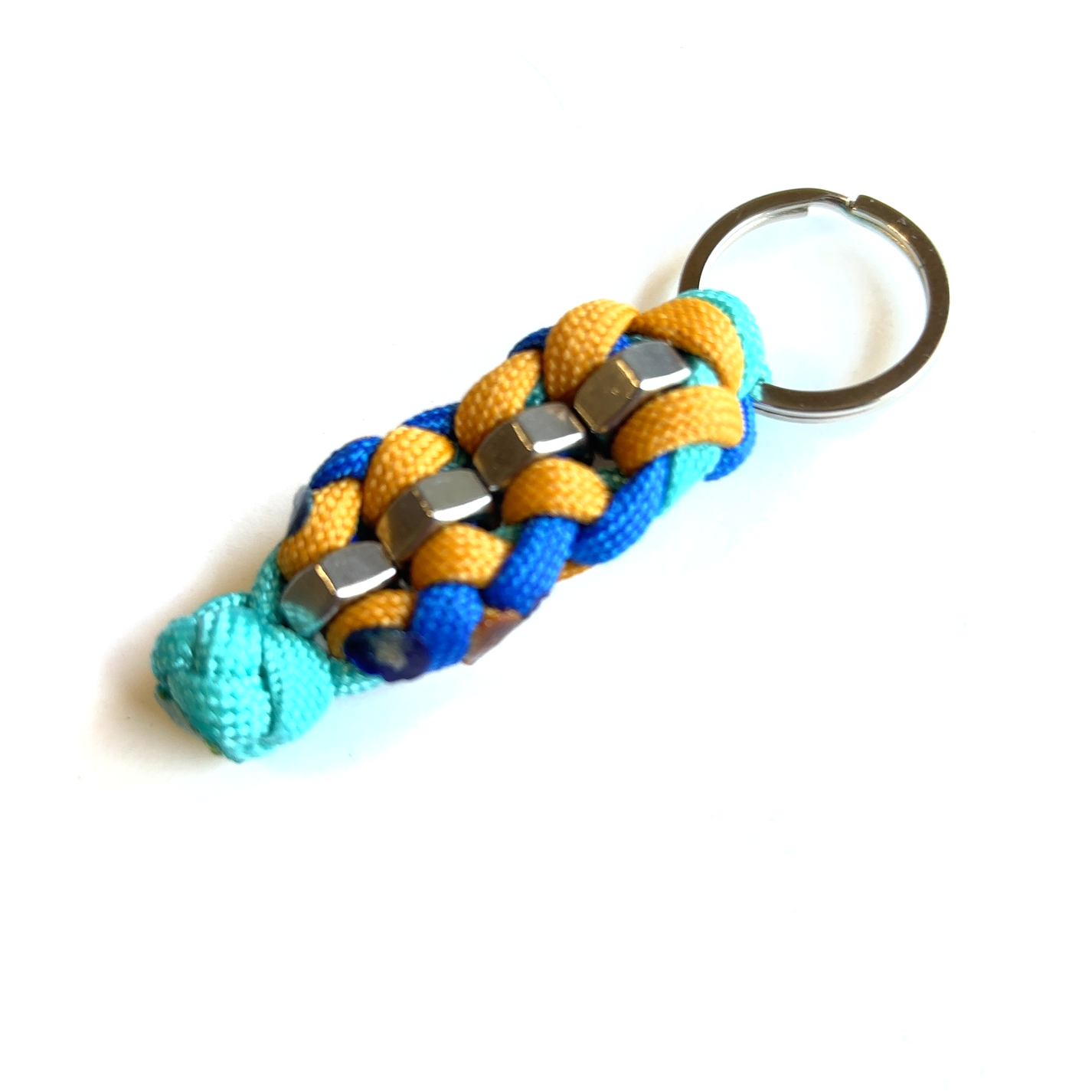 パラコードキーホルダー 4ナッツ_ダイヤモンド_KBTb キーリング J-KING